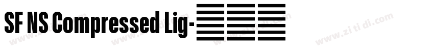 SF NS Compressed Lig字体转换